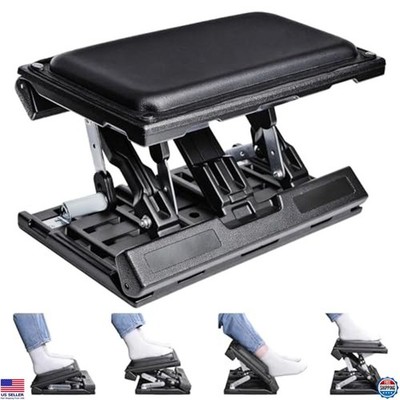 Scalebeard Adjustable Ergonomic Foot Rest - Foldable Stool with Massage Bead Pad