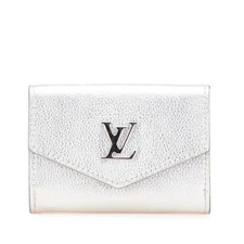 Louis Vuitton Portefeuille Lock Mini Wallet M69815 Silver Leather 457929