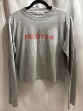 Womens Peloton SLIT Long Sleeve Pullover GRAY Size M Together We Go Far