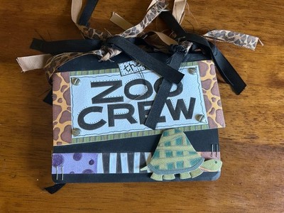 Handmade Scrapbook Small Zoo Animals Theme