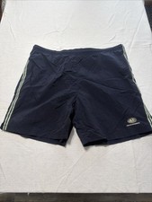 Vintage Abercrombie And Fitch Swim Trunks Adult Large Blue Green Line Drawstring