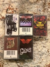 Aerosmith Cassette Tape Lot 5 Gems Pump Rocks Permanent Vacation Toys