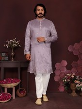 Men s Indian Kurta Set Readymade Raymond Cotton Suit Elegant Festive Outfit Ser