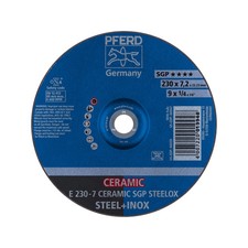 PFERD TOOLS Schruppscheibe E 230x7,2x22,23 mm CERAMIC Leistungslinie SGP STEELOX
