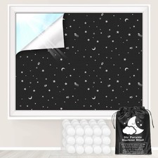 Blackout Curtains, 118" x 57" - Portable Window Curtain Shade 100 Black Out ...