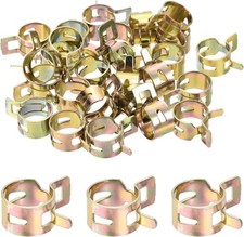 ID 14mm 9/16inch Fuel Line Hose Clips, Pipe Clamps,Spring Hose Clamp,Low Pressur