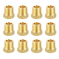 12PCS 1/4" Male NPT x 1/8" FeMale NPT Thread Brass Hex Extension Adapter