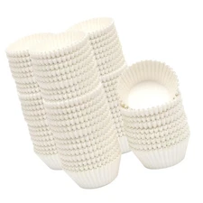 qiqee 1000pcs White Cupcake Liners Muffin Linner No Smell, Food Grade Baking ...