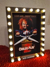 LIGHTED 3-D CHUCKY CHILDS PLAY MARQUEE SIGN -...