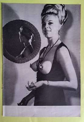 MODELL IN POSE L'Innovatrice Fashion Clipping selten - 1964