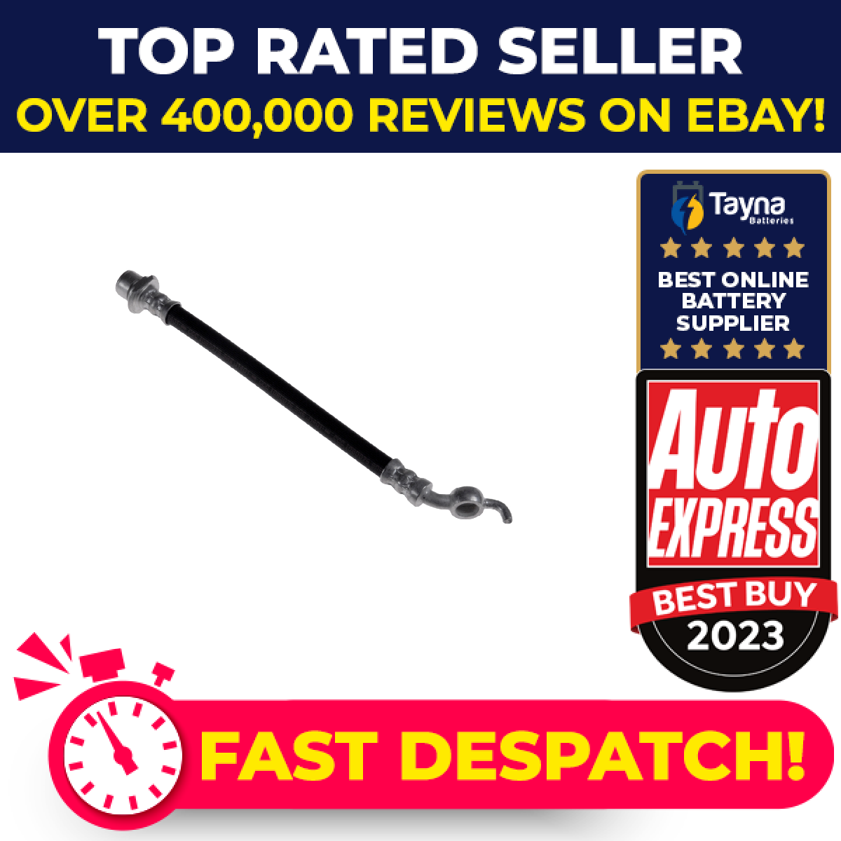 Brake Hose fits TOYOTA COROLLA 1.6 06 to 18 Hydraulic Blue Print 90947W2044 New