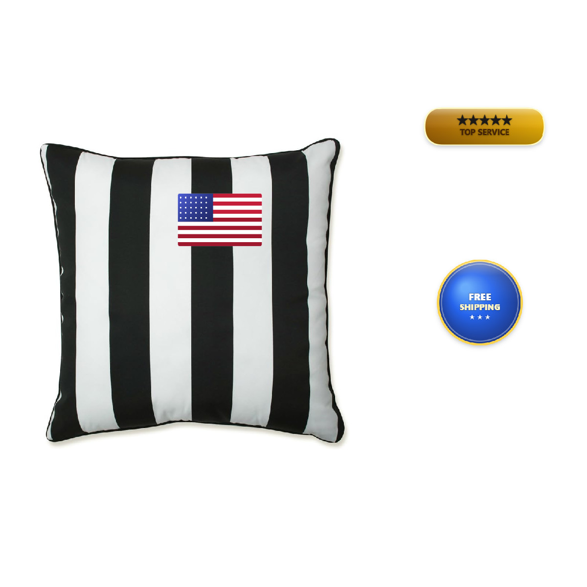 Pillow Perfect Stripe Indoor/Outdoor Accent Throw Pillow Plush Fill Weather And