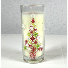 Pier 1 Peppermint Party Scent 5.3 oz Candle in Candy Christmas Tree Clear Glass