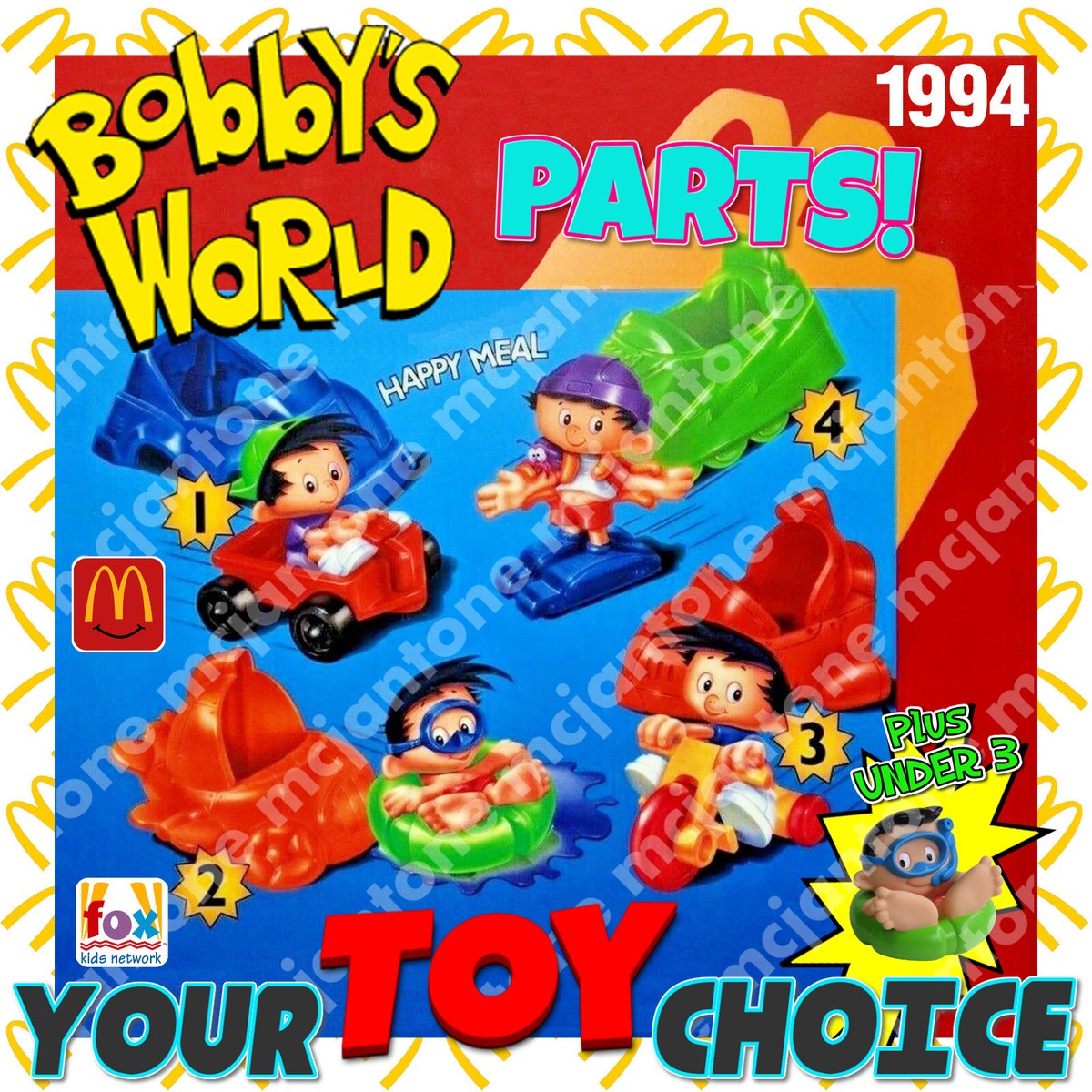 その他 Bobby's World Season 7 (2 Disc Set) by Howie Mandel McDonald's 1994 BOBBY'S WORLD Bobby HOWIE MANDEL Fox Cartoon YOUR