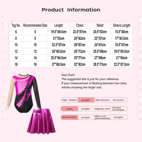 Kids Girls Dance Leotards Leotard Bodysuit Color Jumpsuit Contrast Costume Mesh - Picture 11 of 58