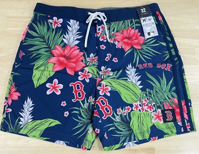 Hurley x 47  MLB Boston Red Sox Phantom TG Tropics 18  Board Shorts, Men s Sz 32