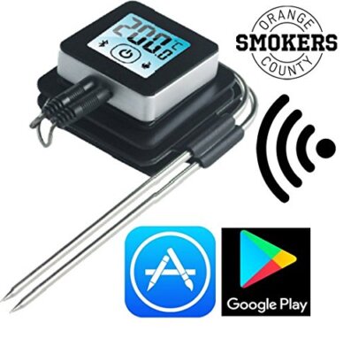 Bluetooth Fleisch Braten Grill-Thermometer mit APP-Steuerung Orange 60690001