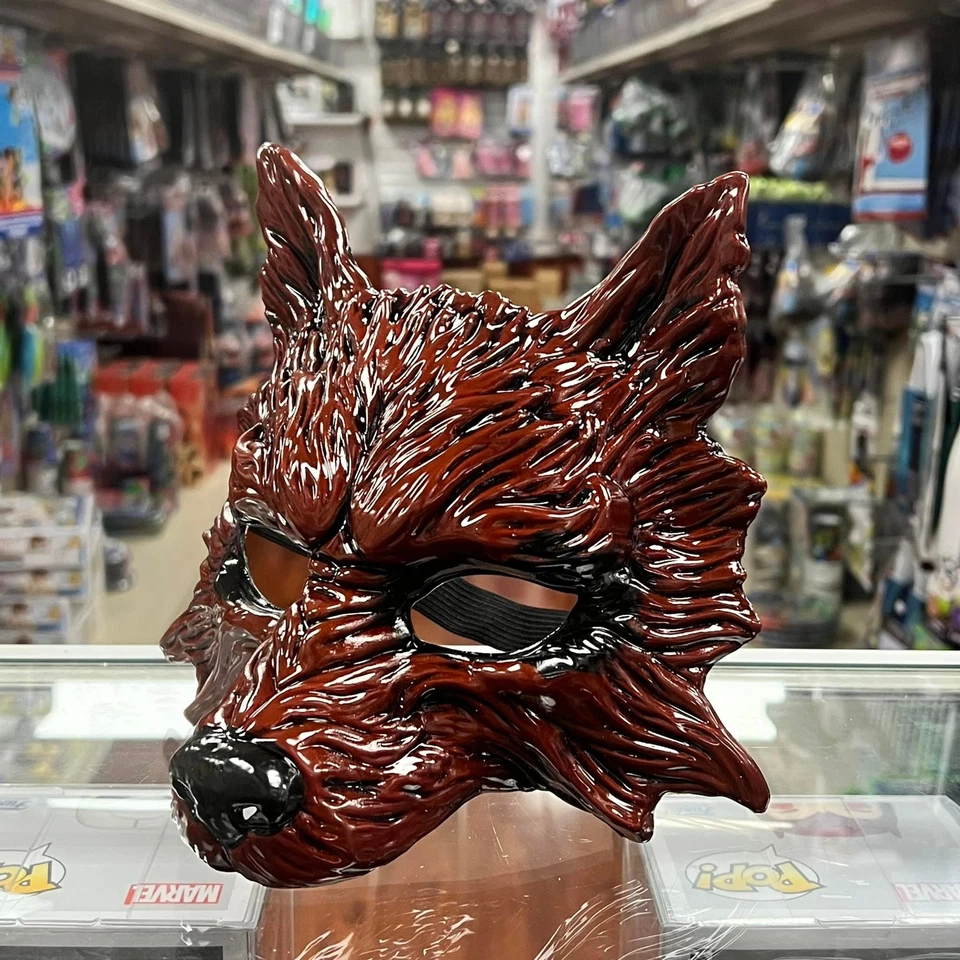 Wolf Mask Half Unisex Halloween Party Masquerade Mask (Burgundy) - Image 3 of 4