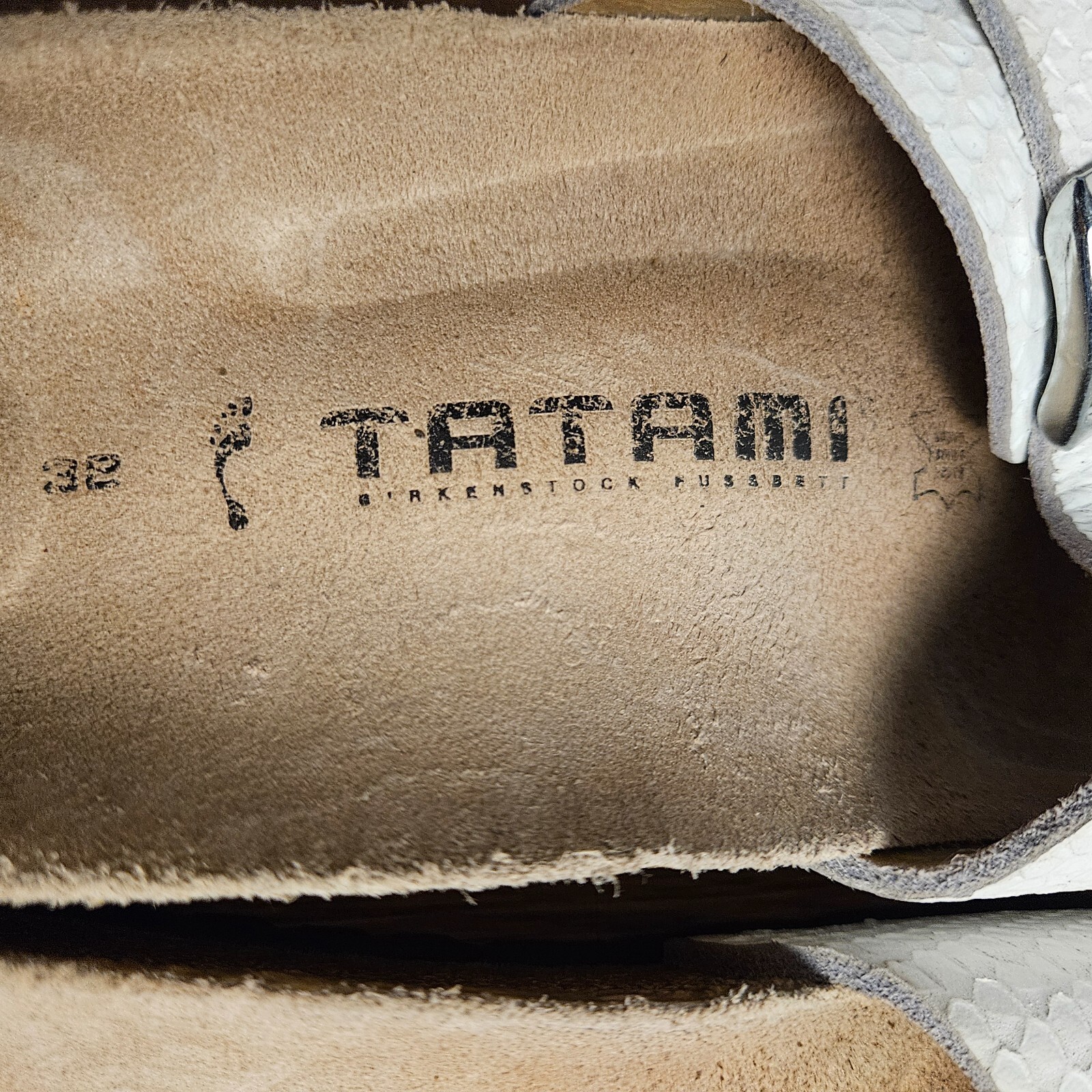 Birkenstock Madrid Tatami White Python Leather Sl… - image 3