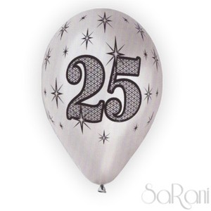 Ballons 25 Annees Argente Pieces Ballons Anniversaire Fete Decorations 30cm Ebay