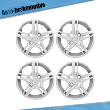 4 Pcs 13 Inch Wheel Hub Caps Silver Snap On For All Makes Models Wheel Cover Kit