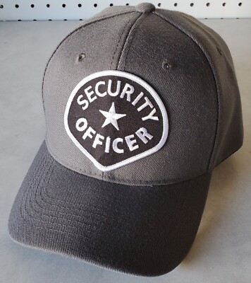 SECURITY OFFICER Patch on Adjustable Baseball Hat / ALL HATS SHIP OUT IN A BOX