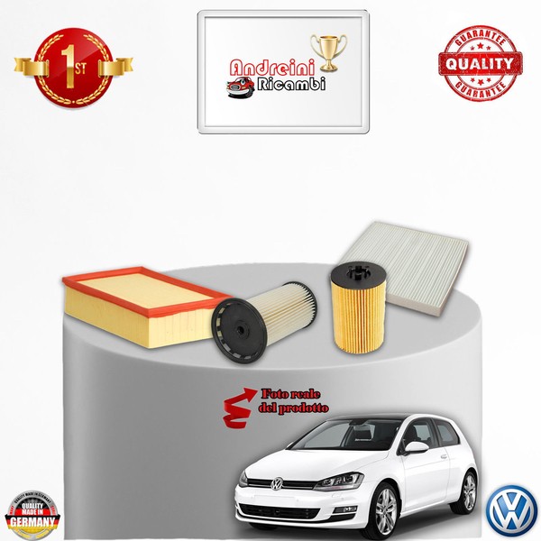 Inspektionskit Filter VW Golf VII 1.6 Tdi 66KW 90CV Von 2014->-image