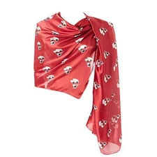 Women's Scarves 100% Silk Long Lightweight Scarfs for womendark red