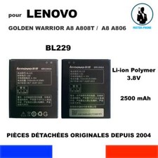 BATTERIE ORIGINE OEM BL229 POUR LENOVO GOLDEN WARRIOR A8 A806 A808T 2500mAh 3,8V