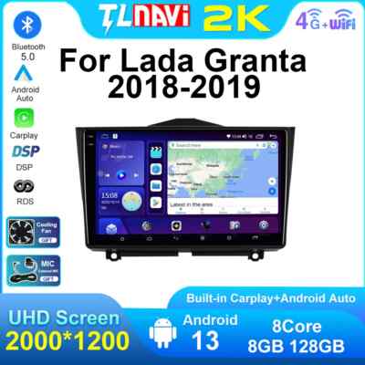 For LADA ВАЗ Granta Cross 2018-2019 Car Radio Carplay Multimedia Screen GPS Navi
