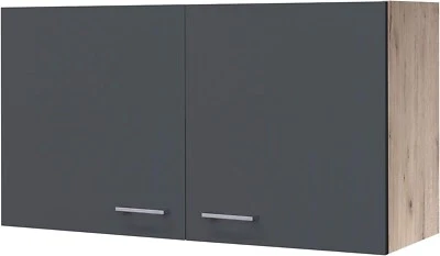 Wand-Hängeschrank Breite 100 cm, 2-türig Oberschrank Küchen-Hängeschrank - Bild 1 von 4