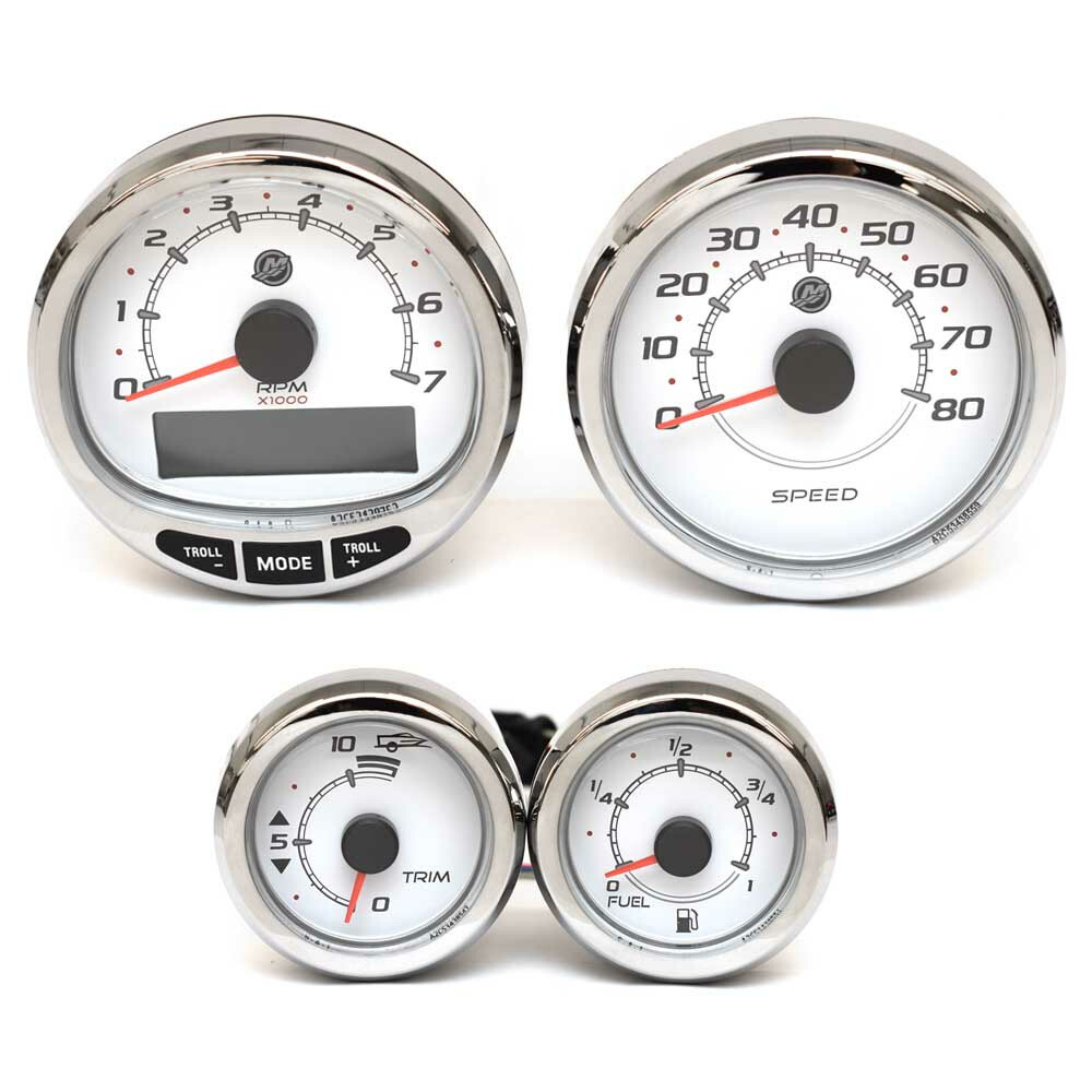 Mercury Boat Gauge Set Lund Tachometer Speedometer Fuel Trim (4PC) eBay