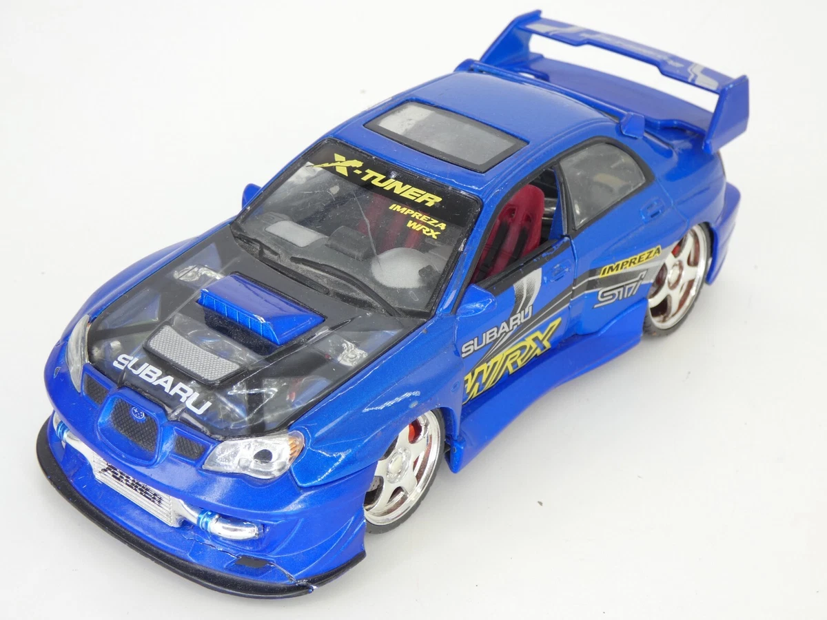Subaru Impreza WRX STI 1 24 Kentoys Blue Blitz Extreme Tuner Collectible Toy Car