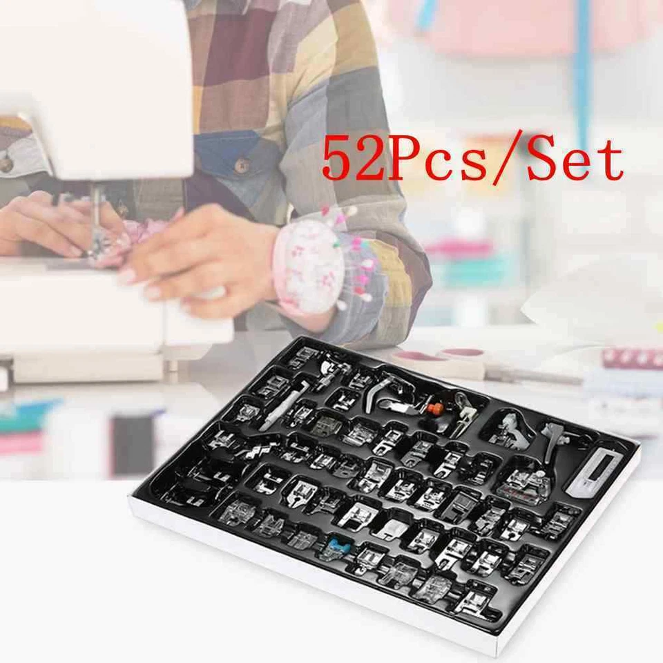 Juego de 52 piezas de herramientas prensatelas pies para máquina de coser para Brother Singer doméstico Foto 2 de 3