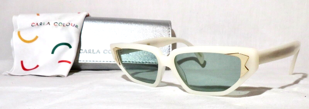 Carla Colour, Italy FL06 Flame Sunglasses 57-15-145 White 