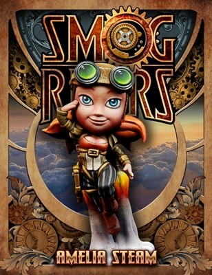 Maßstab 75 Amelia Dampf Steampunk Smog 35 mm unbemalt Harzfigur Kit 
