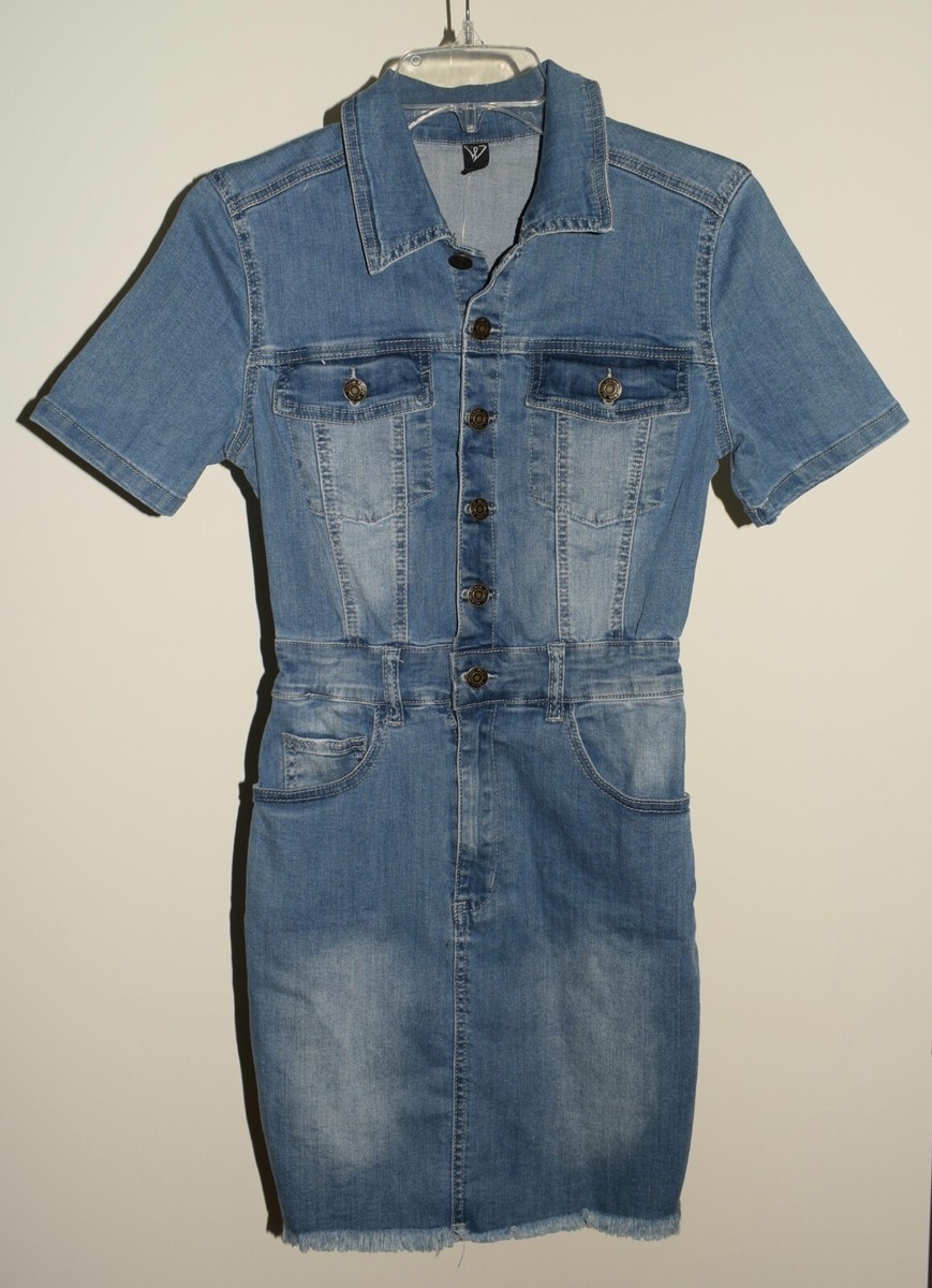 denim dress windsor New Jean Mini Small Button Front Short Sleeve Fringe Hem Sizes:M/L Shadow Oath Witchcore Hoodie product-type-Pants Long sleeve Caught feelings for a