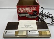 Realistic Radio Shack Plug 'n Talk Wireless 2-Station FM Intercom 43-212 w/ Box
