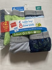 New Toddler Boys Hanes Tagless Boxer Briefs Sz-4T