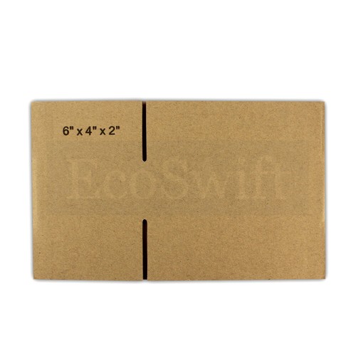 25 6x4x2 EcoSwift Cardboard Packing Moving Shipping Boxes Corrugated Box Cartons - Picture 6 of 6