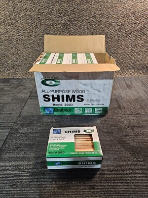 10 Packs of 56 Cindoco Craftwood All Purpose Shims Wood 7-3/8 in x 1 -3/8in 200D