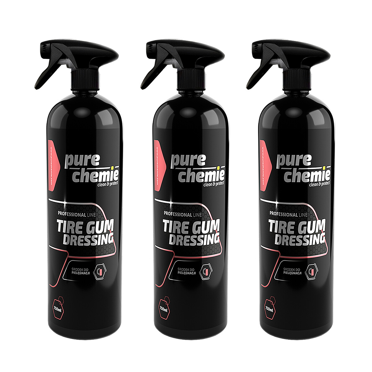 Rafraîchissement des pneus avec Pure Chemie Tire Gum Dressing 750ml au fini satiné longue durée
