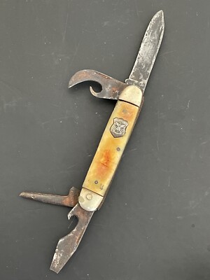 Vintage BSA BOY SCOUT 1950s Imperial Official 4Blade Pocket Knife Pearl Scales