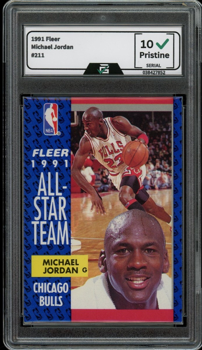 1991 Fleer #211 Michael Jordan GRADED 10 GEM MINT HOF Bulls | eBay