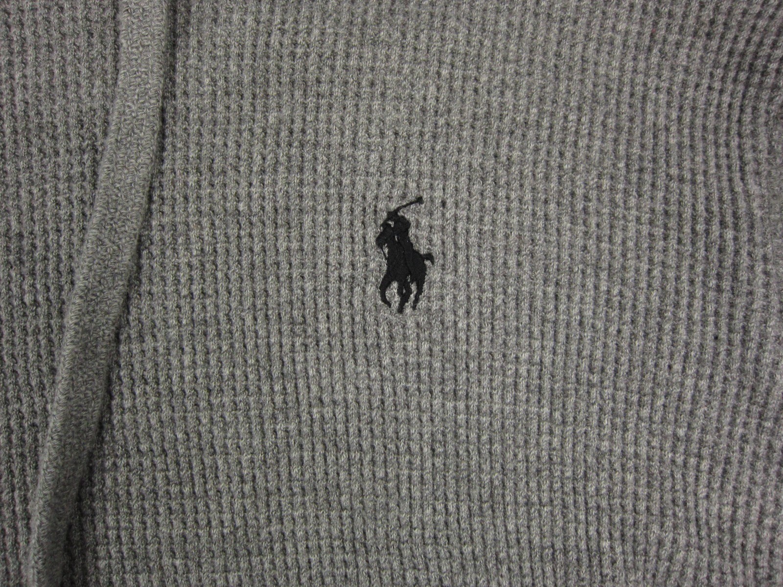 Ralph Lauren Felpa con Cappuccio Camicia Adulto Piccolo Grigio Nero Pony Termica Uomo Pullover