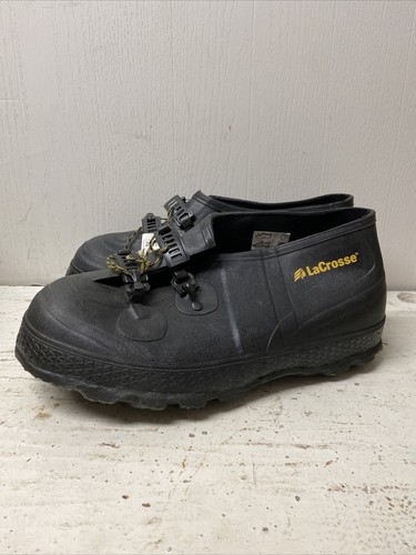 LaCrosse 5" Tracktion 2-Buckle Rubber Overshoe Work Boots, Black, Mens Sz 8 NEW - Picture 5 of 6