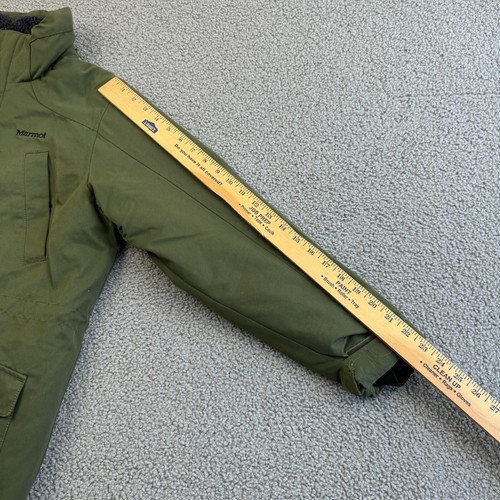 Marmot Jacket Boys XL Green Bridgeport Zip 700 Fill Duck Down Lined Mock Neck - Picture 6 of 20