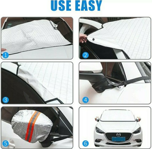Car Windscreen Cover Frost Shield Snow Ice Protection Winter Window Guard Screen - Picture 8 of 8