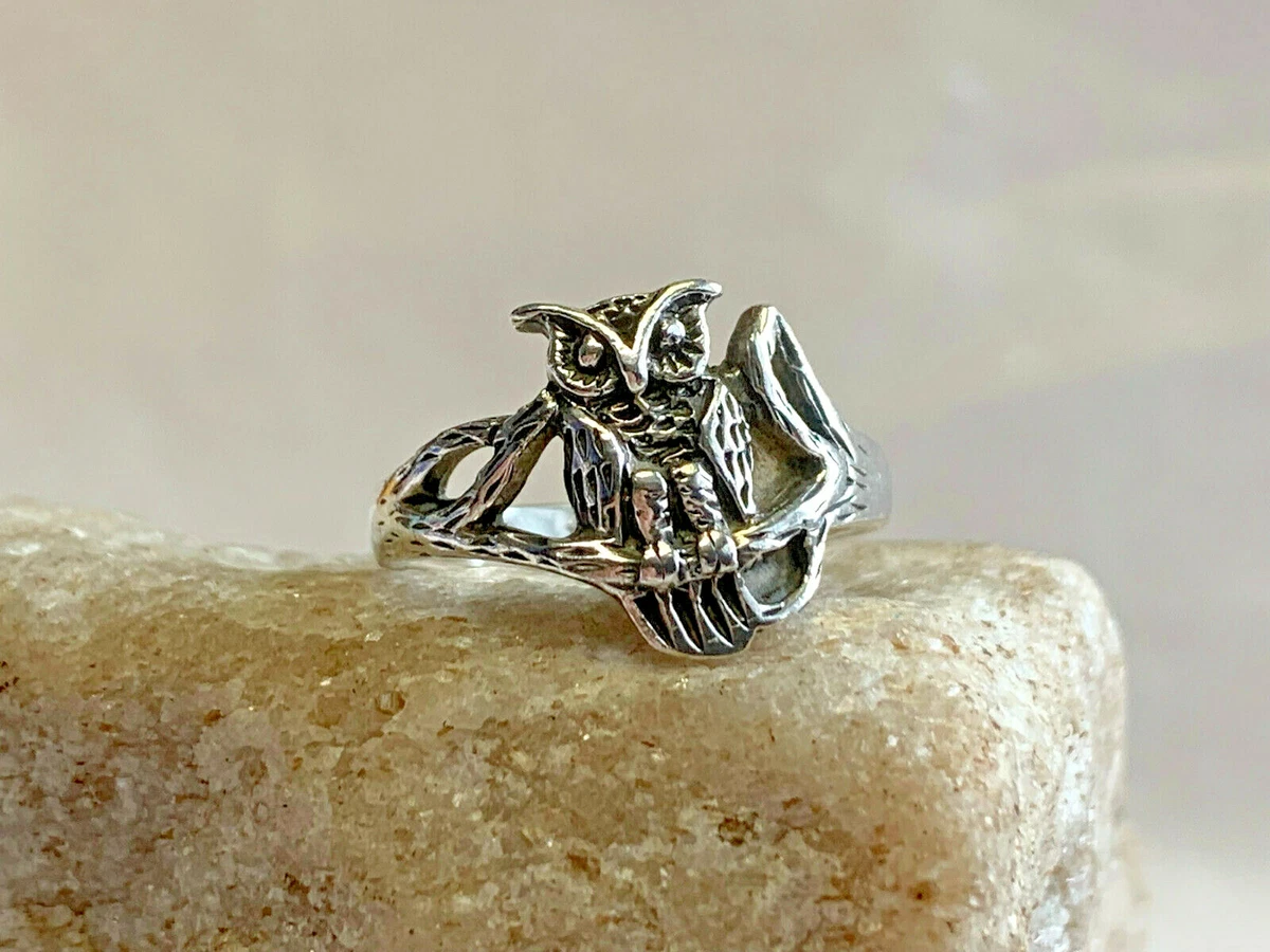Owl wedding ring sale