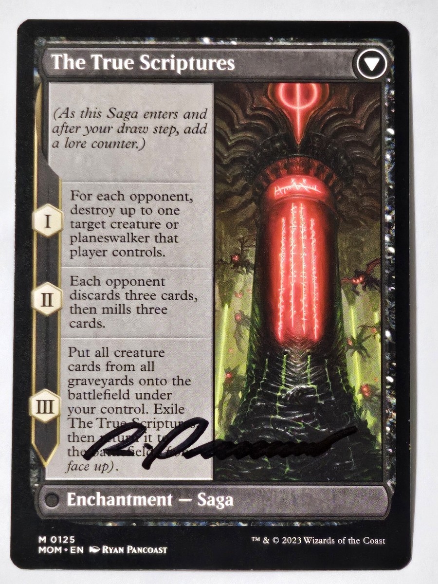 SHEOLDRED / THE TRUE SCRIPTURES Ryan Pancoast ARTIST SIGNED Auto